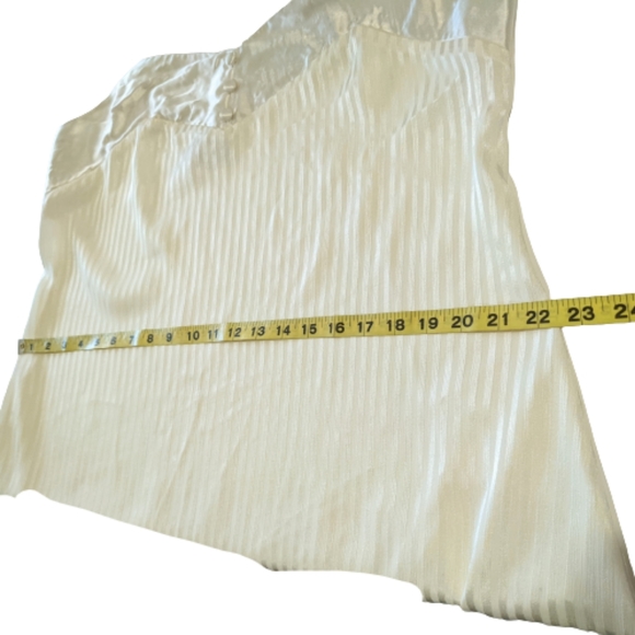 Vintage Amelia's Short Nightgown Slip Cream Satin Thin Straps Size XL - Picture 13 of 14